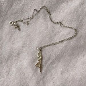 Vrikshasana Yoga Pose Sterling Silver Necklace